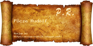Pöcze Rudolf névjegykártya