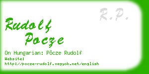 rudolf pocze business card